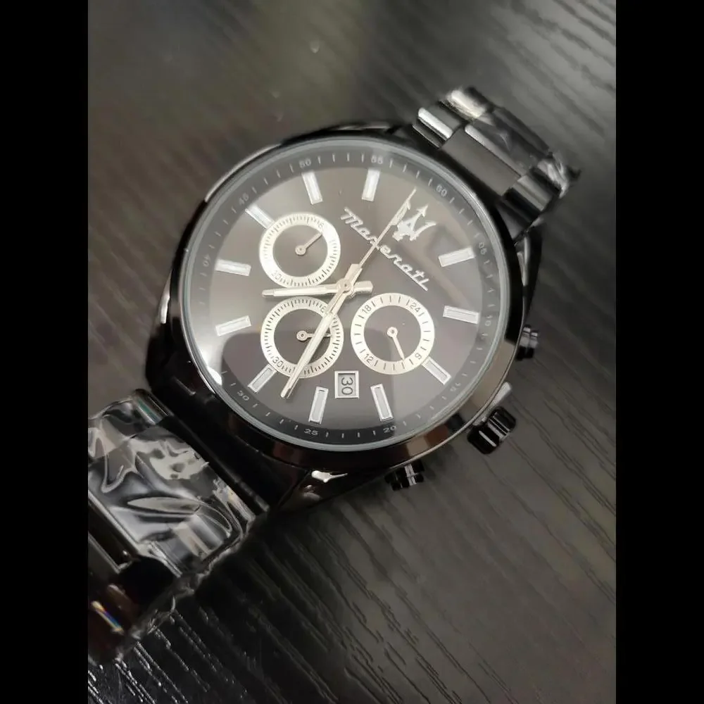 💁🏽♂️ NEW AUTHENTIC Maserati Competizione Black Ceramic Men's Watch